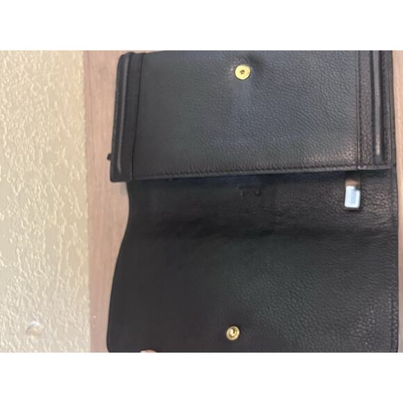 Authentic Chloé Black Leather Wallet on Chain – Crossbody WOC – Gold Chain Added - Picture 7 of 8